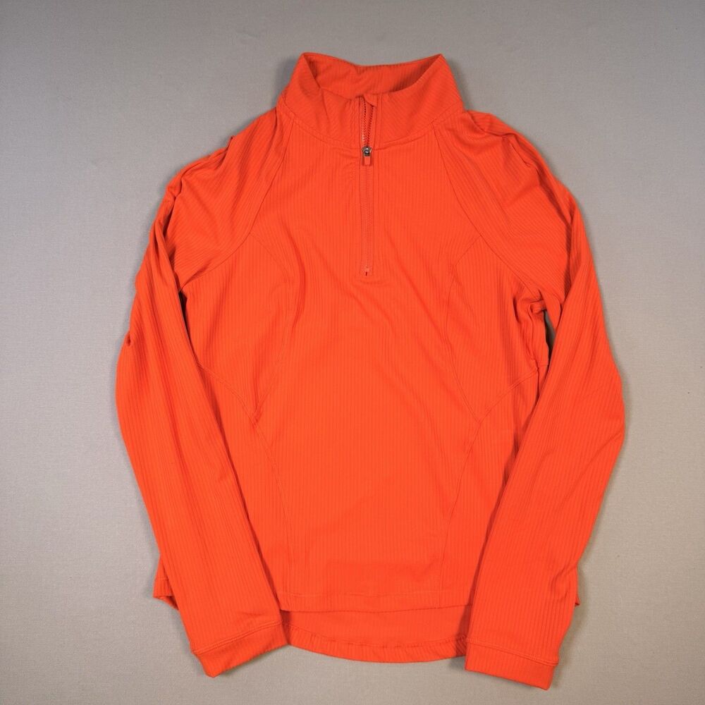 Spyder Active Women’s Long Sleeve Quarter Zip Athletic Orange Pullover Small